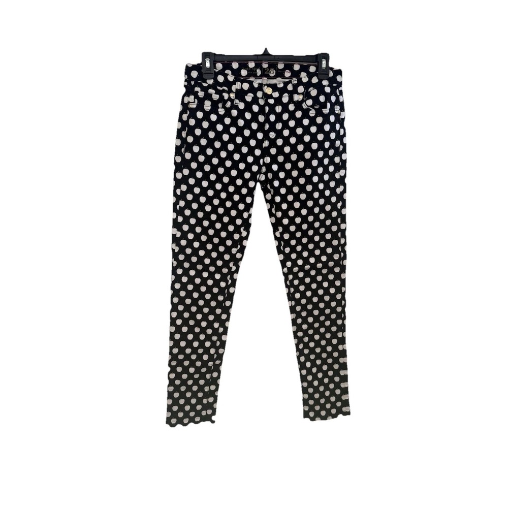 Kate Spade Broome Street Live Colorfully‎ Apple Print AOP Jeans Size 28 Pants